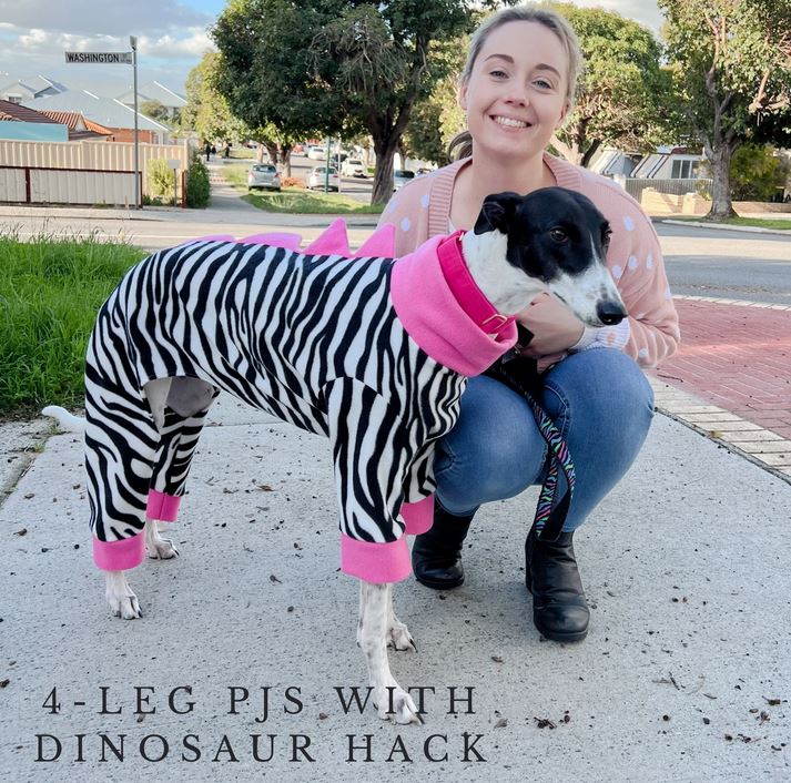 Dinosaur Onesie Sewing Pattern for Dogs – Whippet & Greyhound Fit (Digital Download)