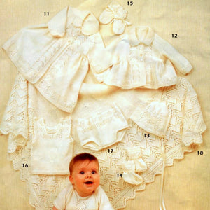Vintage Baby Layette Sewing Pattern – Angel Top, Dress, Bonnet, Jacket & Shawl (Digital Download)